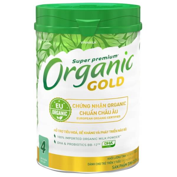 Combo 2 lon Sữa Vinamilk Organic Gold 4 850g (Trên 3 tuổi)