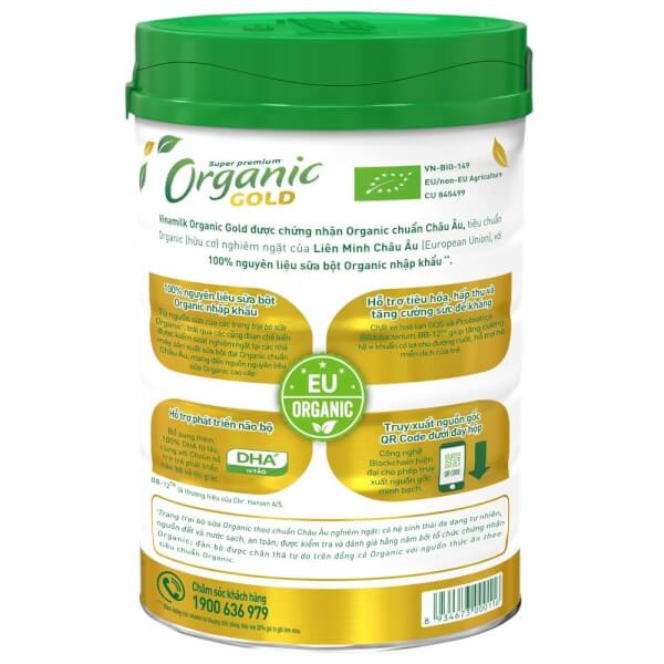 Combo 2 lon Sữa Vinamilk Organic Gold 4 850g (Trên 3 tuổi)