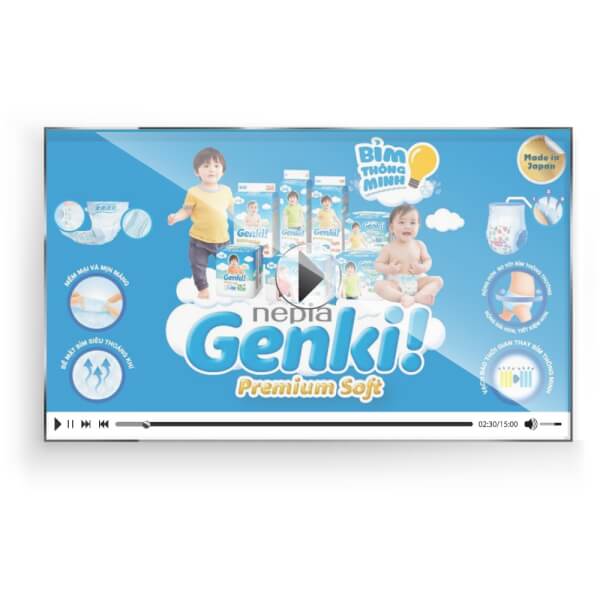 Combo 8 Bỉm tã quần Genki size L 44 miếng (9-14kg)