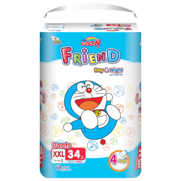 Bỉm tã quần Goon Friend Renew size XXL 34 miếng (15-25kg)