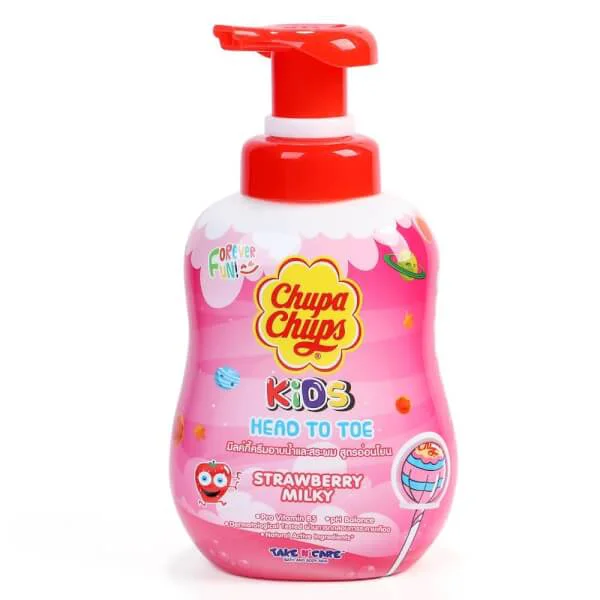 Combo 2 Tắm gội toàn thân hương kẹo dâu Chupa Chups 500ml