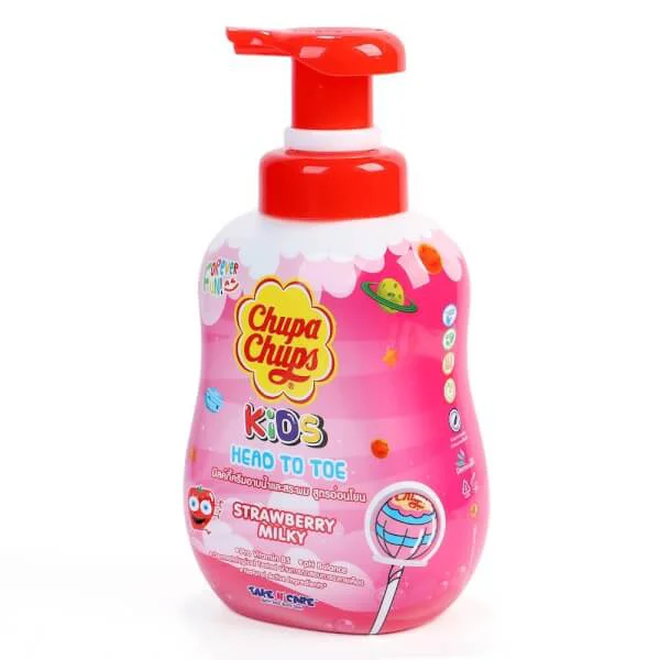 Combo 2 Tắm gội toàn thân hương kẹo dâu Chupa Chups 500ml