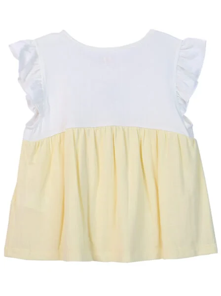 Bộ thun bé gái ngắn CF G0620012 (5-6Y,Vàng)