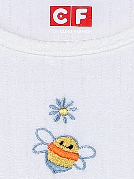 Bộ thun bé gái ngắn CF G0620012 (5-6Y,Vàng)