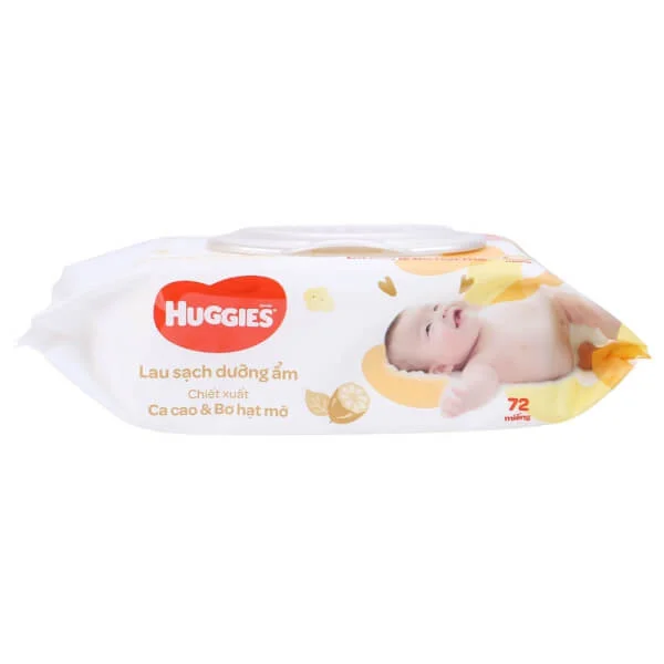 Combo 5 khăn ướt cao cấp Huggies bơ hạt mỡ 72 Miếng