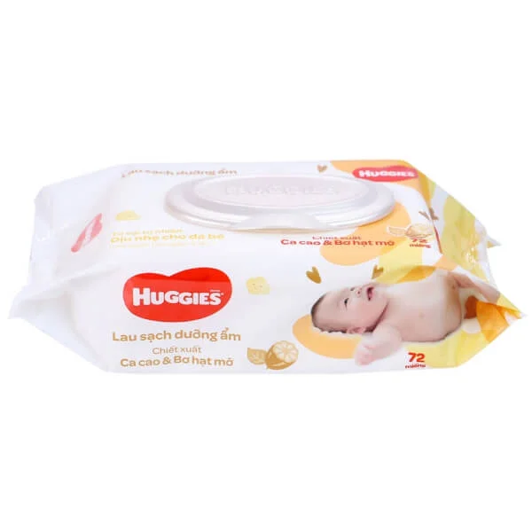 Combo 5 khăn ướt cao cấp Huggies bơ hạt mỡ 72 Miếng