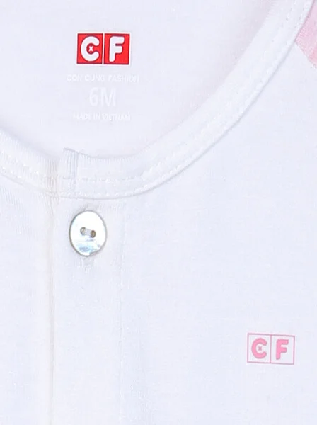 Bộ sơ sinh dài vải kháng khuẩn CF I0820016 (3M/6M/9M,Hồng)