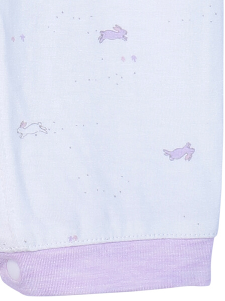 Body sơ sinh dài vải kháng khuẩn CF I0820022 (3M/6M/9M/12M,Tím họa tiết)