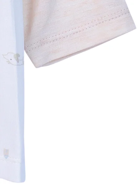 Bộ sơ sinh dài vải kháng khuẩn CF I0820018 (3M/6M/9M,Vàng họa tiết)