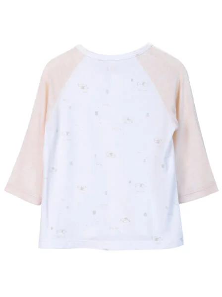 Bộ sơ sinh dài vải kháng khuẩn CF I0820018 (3M/6M/9M,Vàng họa tiết)