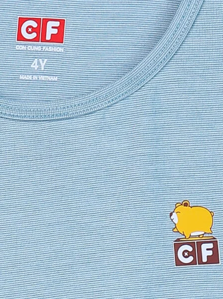 Bộ thun bé trai dài CF B0520003 (Xanh)