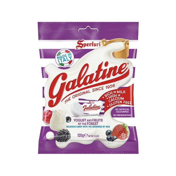 Kẹo sữa vị sữa chua và trái cây rừng Galatine 100g