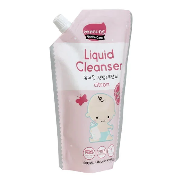 Combo 2 Nước rửa bình sữa Hàn Quốc ConCung Gentle Care, túi 500ML