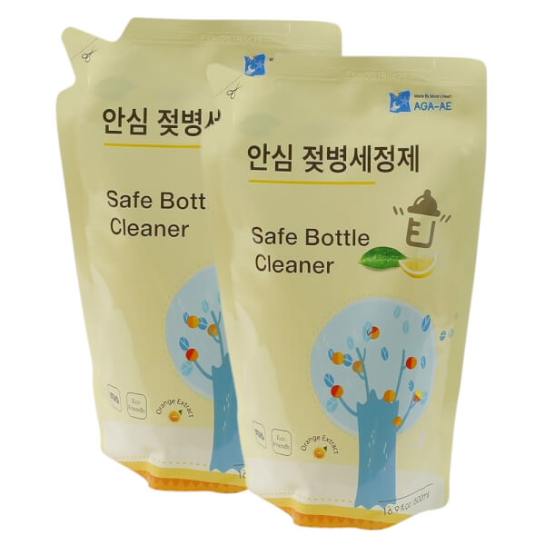 Combo 2 Nước rửa bình sữa AGA-AE hương cam - Túi 500ml