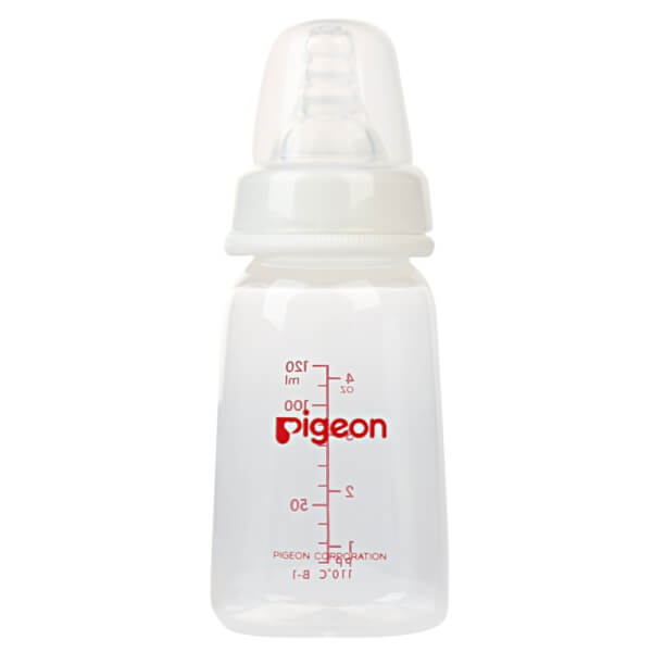 Combo 2 Bình sữa Pigeon nhựa PP vuông gồm 1 bình sữa 240ml (Giảm 15%) và 1 bình sữa 120ml