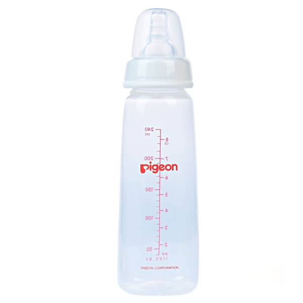 Combo 2 Bình sữa Pigeon nhựa PP vuông gồm 1 bình sữa 240ml (Giảm 15%) và 1 bình sữa 120ml