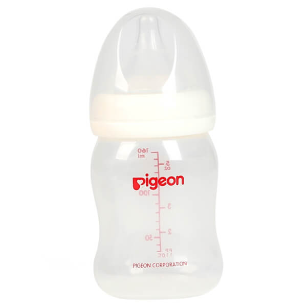 Combo 2 Bình sữa Pigeon nhựa PP Plus cổ rộng gồm 1 bình sữa 240ml (Giảm 15%) và 1 bình sữa 160ml