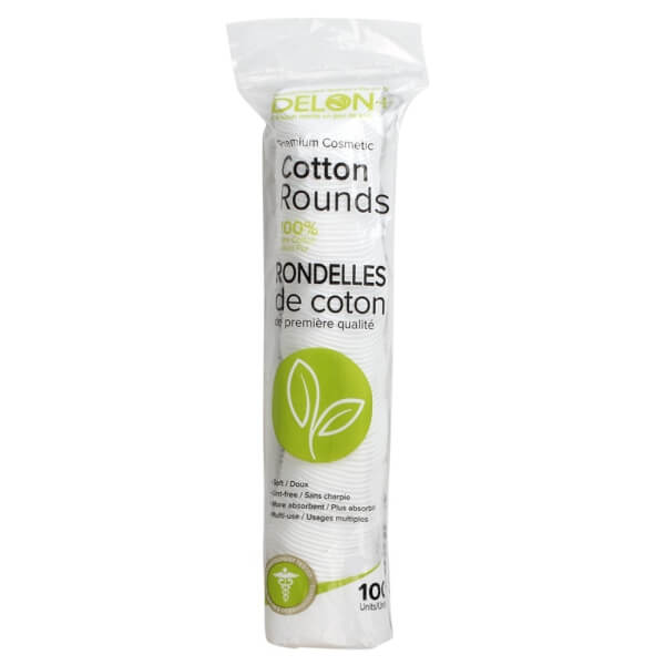 Combo 2 Bông Tẩy Trang cao cấp DELON Premium Cosmetic Cotton Rounds 100 miếng