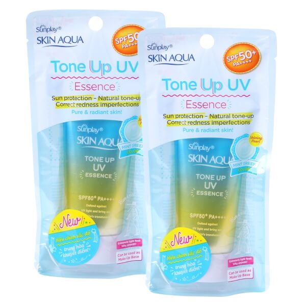 Combo 2 Tinh chất chống nắng Skin Aqua-Tone Up UV essence - Mint Green 50g