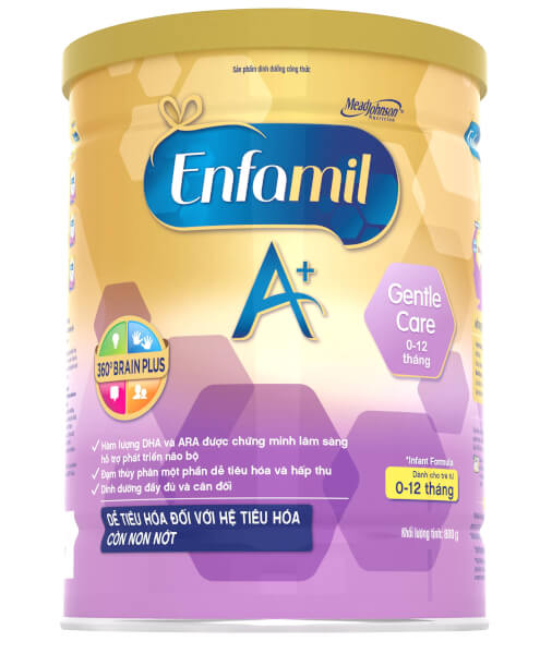 Sữa Enfamil A+ Gentle Care Infant Formula 800g (0-12 tháng)