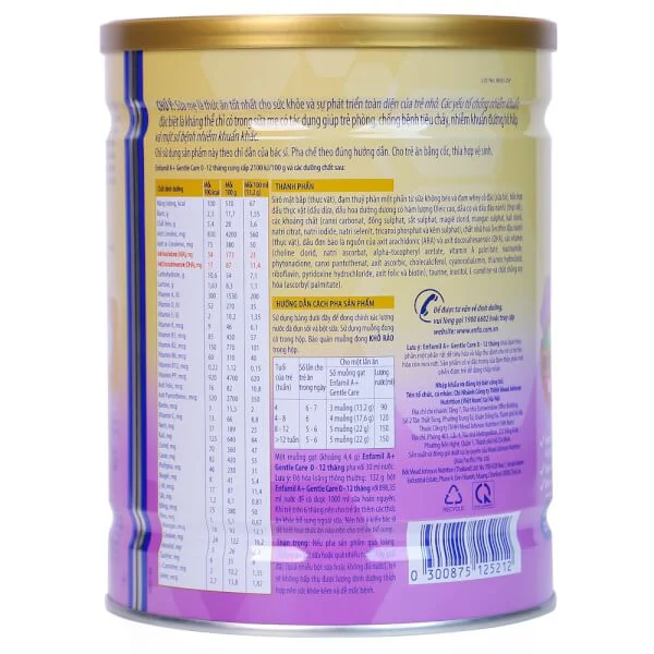 Sữa Enfamil A+ Gentle Care Infant Formula 800g (0-12 tháng)