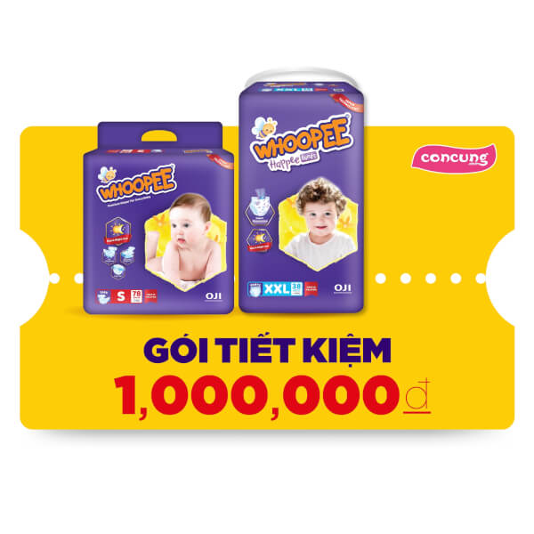 Gói bỉm tã Whoopee tiết kiệm 1 triệu đồng
