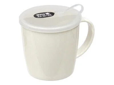 Cốc uống nước có lỗ cắm ống hút 300ml (KBN)