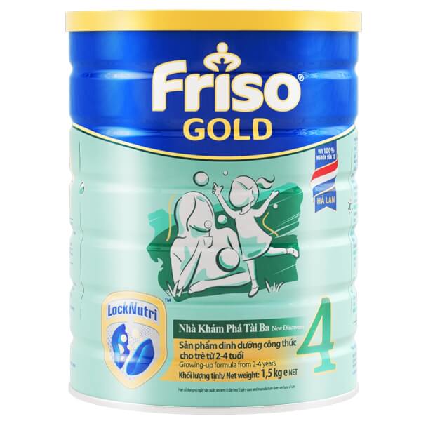 Combo 2 lon Sữa Friso Gold số 4 1.5kg (2-4 tuổi)