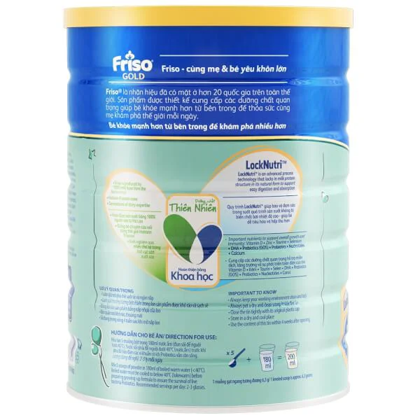 Combo 2 lon Sữa Friso Gold số 4 1.5kg (2-4 tuổi)