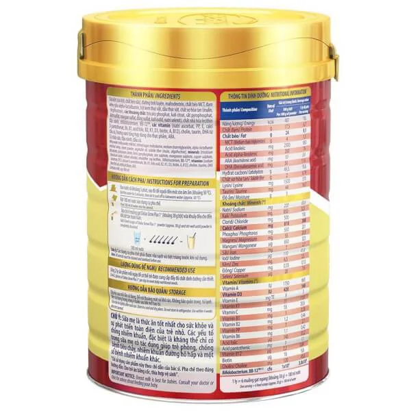 Sản phẩm dinh dưỡng Dielac Grow Plus 1+ 900g (1-2 tuổi)