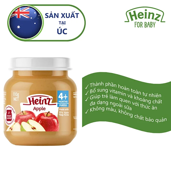 Táo nghiền cho trẻ từ 4 tháng tuổi - Heinz Apple
