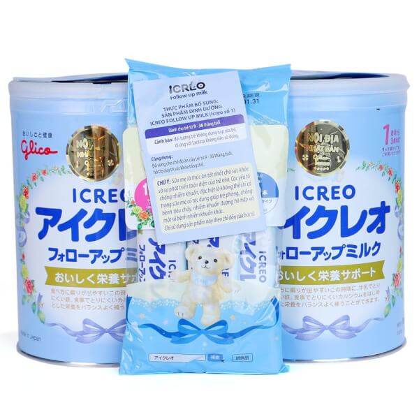 Sữa Glico Icreo số 1 820g – Combo 2 lon (9-36 tháng)