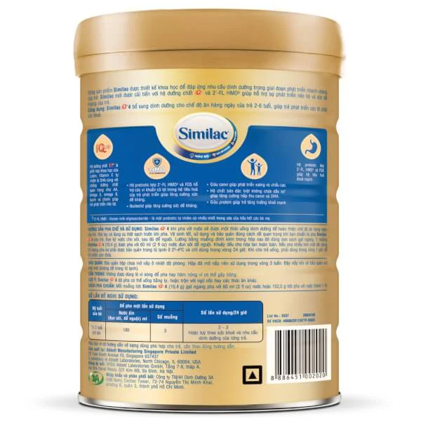 Sữa Similac Eye-Q số 4 900g (2-6 tuổi)
