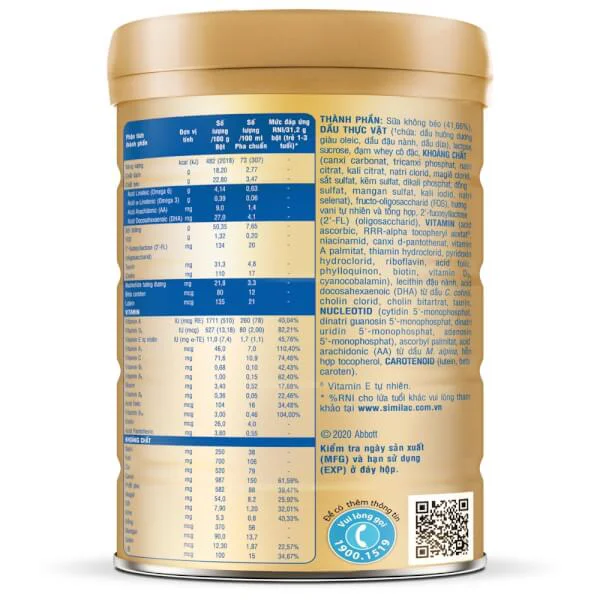 Sữa Similac Eye-Q số 4 900g (2-6 tuổi)