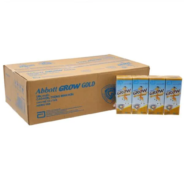 Thùng thực phẩm bổ sung cho trẻ từ 2 tuổi trở lên : Abbott Grow Gold hương vani - 12 Lốc