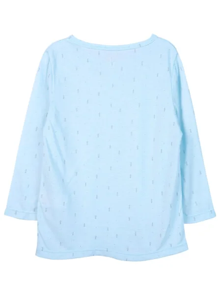 Bộ thun bé trai dài CF B0520001 (Xanh ngọc)