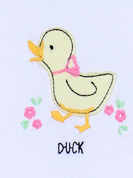 Bộ thun mặc nhà bé gái ngắn CF G0820011 Trắng