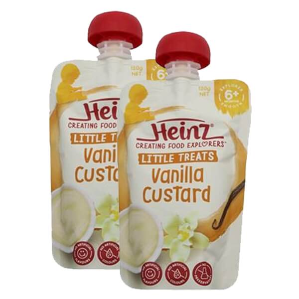 Combo 2 Custard Vani dành cho trẻ từ 6 tháng trở lên - Heinz Vanilla custard 120g