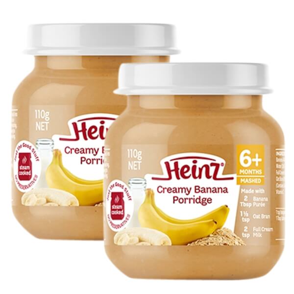 Combo 2 Cháo kem chuối Heinz dành cho trẻ 6 tháng tuổi - Heinz Creamy banana porridge