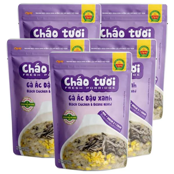 Combo 5 Cháo tươi Cây Thị Gà ác đậu xanh