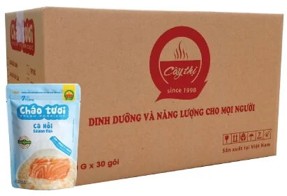 Thùng Cháo tươi Cây Thị Cá hồi (30 gói)