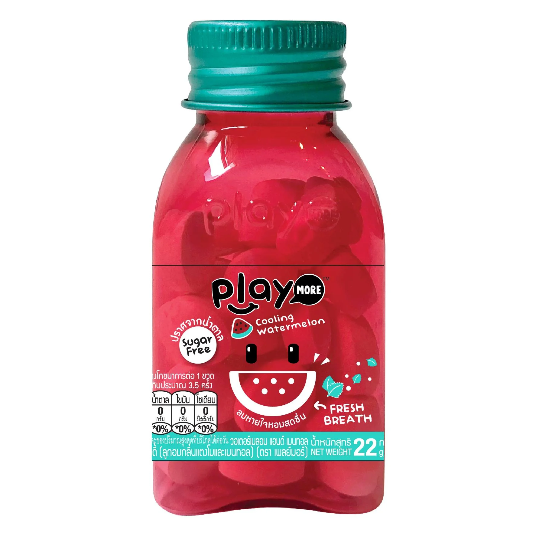 Kẹo the vị dưa hấu Playmore hũ 22g