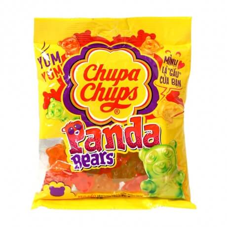Chupa Chups Panda Bears - kẹo dẻo hương trái cây hỗn hợp 90g