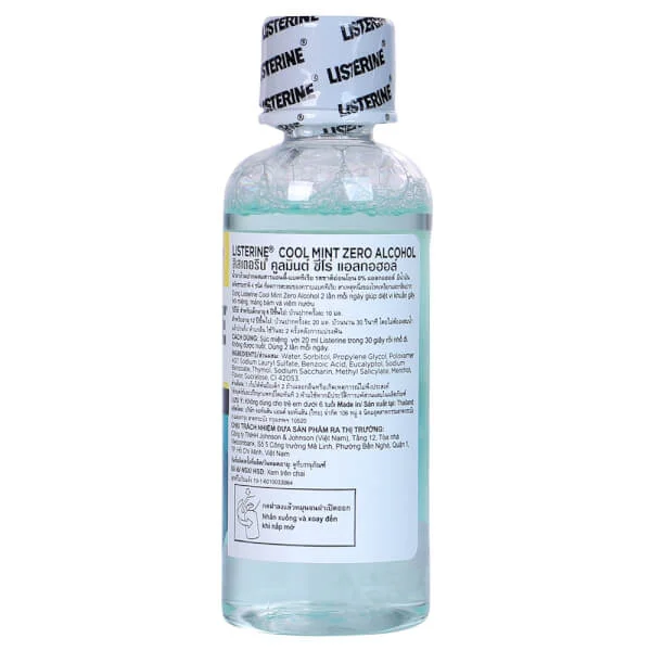 Nước súc miệng Listerine Coolmint Zero Alcohol 100ml