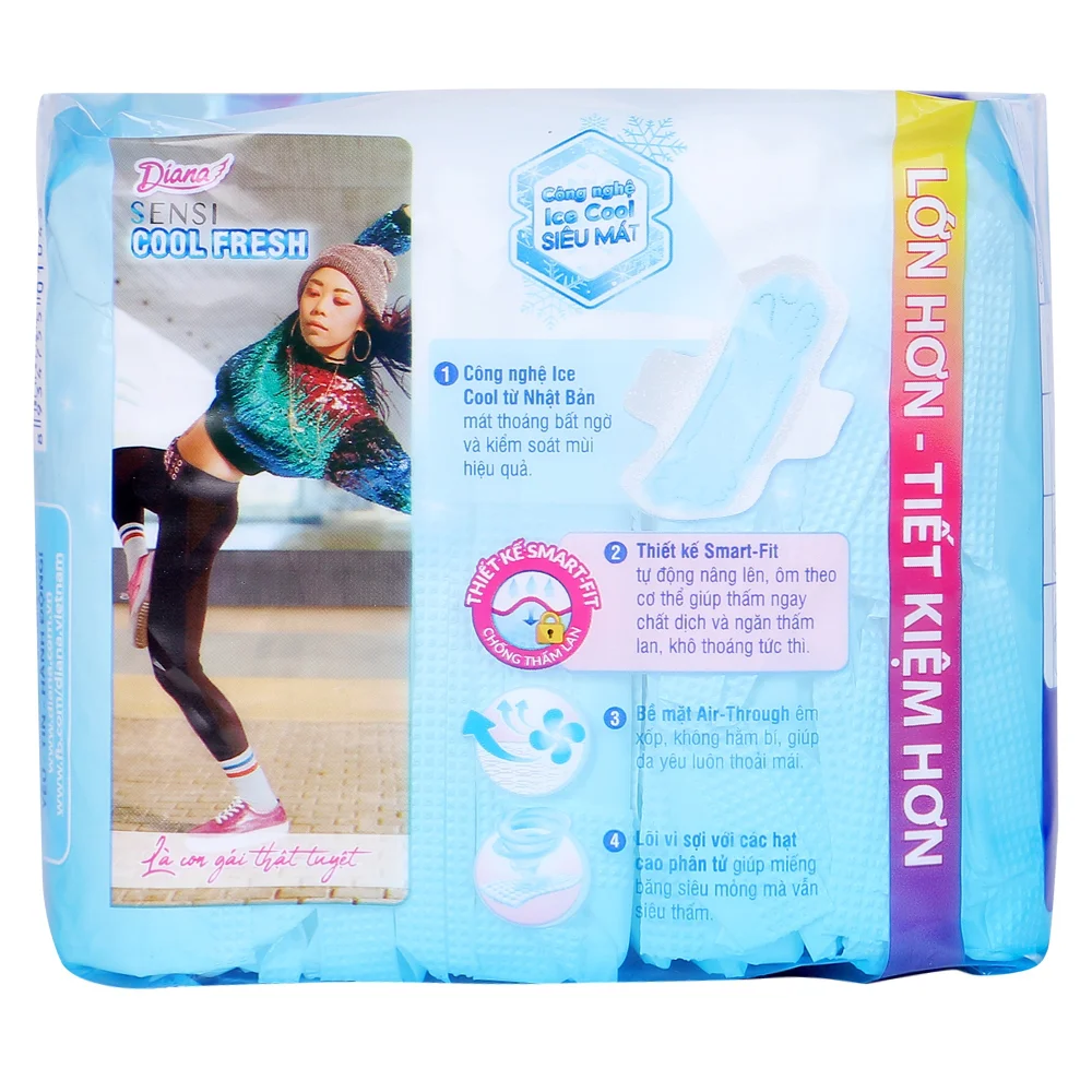 Băng vệ sinh Diana Sensi cool fresh siêu mỏng cánh 23cm 20 miếng