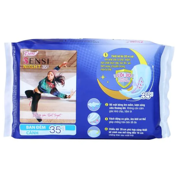 Băng vệ sinh Diana Sensi Night 35cm (3 miếng)