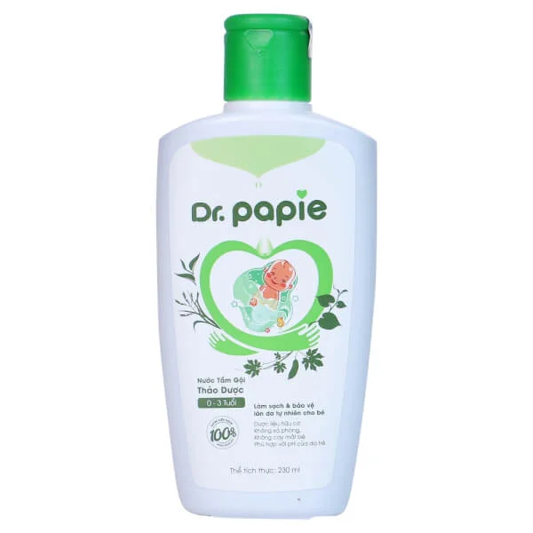 Nước tắm gội thảo dược Dr.Papie 230ml