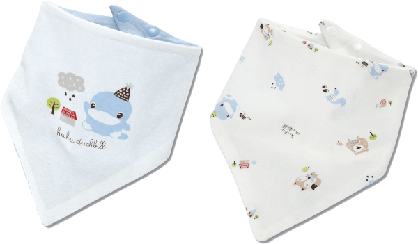 Yếm khăn thời trang cho bé Kuku (KU2239, 38x28cm, Xanh)