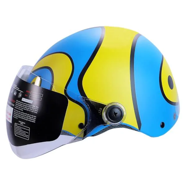 Mũ bảo hiểm cho bé Asia MT – 103KS màu xanh vàng