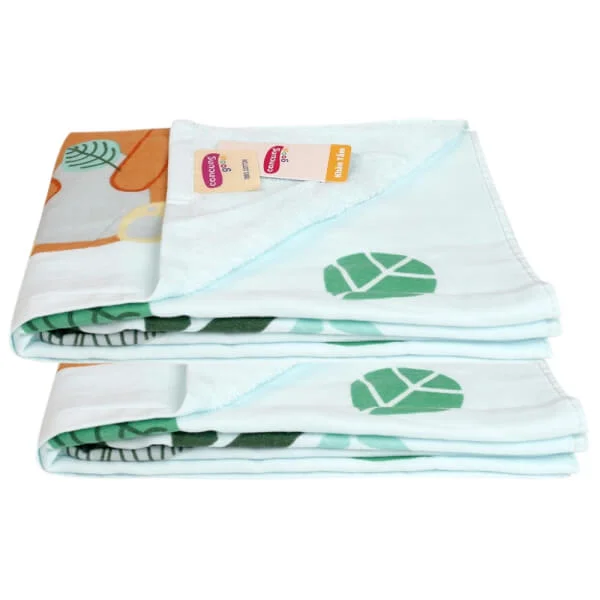 Combo 2 Khăn tắm cotton ConCung Good BM9T màu xanh